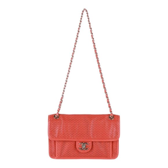 Authentic Chanel red leather Matelassé chain shoulder bag - Picture 7 of 16